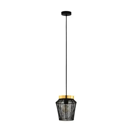 Escandidos hanging light, black/gold, 1-bulb