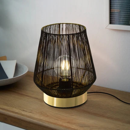 Escandidos table lamp, black/gold