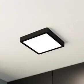 LED ceiling lamp Fueva 5, IP20 black 21x21cm