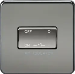 black nickel ml 10A Fan Isolator Switch - Black Nickel - black nickel ml 10A Fan Isolator Switch - Black Nickel