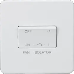 ml matt white 10A Fan Isolator Switch - Matt white - Electrical ml matt white 10A Fan Isolator Switch - Matt white Electrical