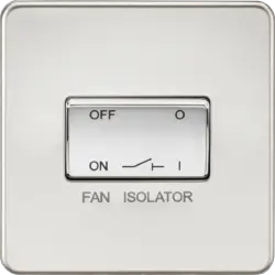 ml Polished chrome 10A Fan Isolator Switch - Polished Chrome - ml Polished chrome 10A Fan Isolator Switch - Polished Chrome