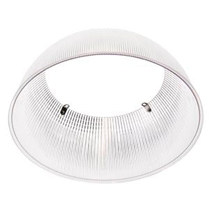 Clear ribbed LED light shade for ceiling lighting, electrical lighting accessory