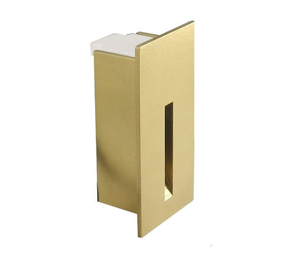 Gold LED wall light insert with rectangular slot, modern electrical lighting accessory