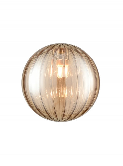 Franklite 120mm Glass - Amber Ribbed Sphere - Accessory Franklite 120mm Glass - Amber Ribbed Sphere Accessory