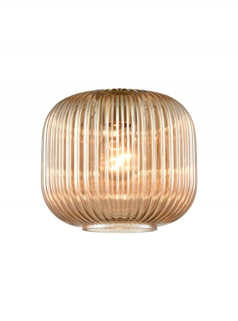 Franklite Ribbed Amber Glass 200mm - Accessory Franklite Ribbed Amber Glass 200mm Accessory
