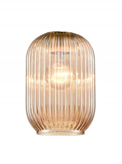 Franklite Ribbed Amber Glass 150mm - Accessory Franklite Ribbed Amber Glass 150mm Accessory