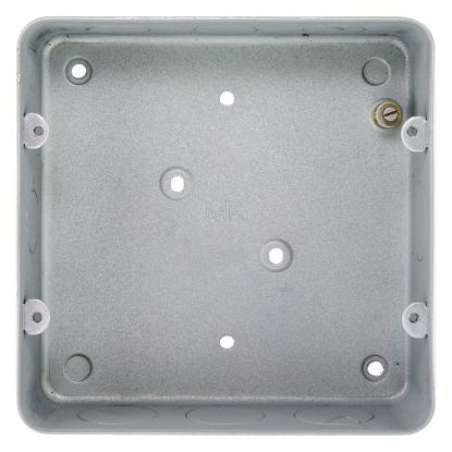 Metal 6 and 8 gang 40mm flush back box for electrical switches and sockets