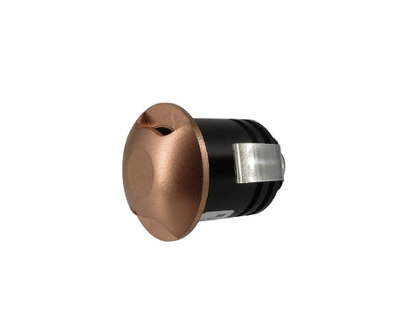 Copper finish LED recessed up and down wall light for indoor or outdoor electrical lighting