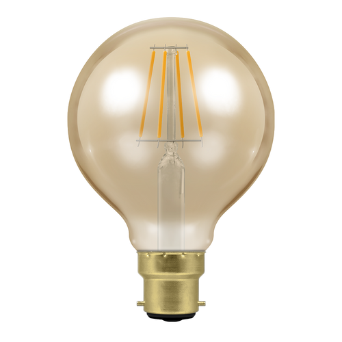 Crompton Lamps LED LED Decorative Globe G80 Antique Dimmable 4.5W 2200K BC-B22 - Crompton Lamps LED LED Decorative Globe G80 Antique Dimmable 4.5W 2200K BC-B22