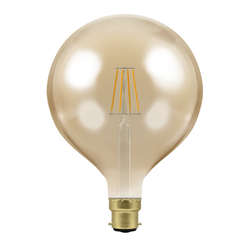 Crompton Lamps LED LED Decorative Globe G125 Antique Dimmable 7W 2200K BC-B22 - Crompton Lamps LED LED Decorative Globe G125 Antique Dimmable 7W 2200K BC-B22