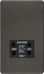 ml smoked bronze 115V/230V Dual Voltage Shaver Socket - Smoked Bronze with Black Insert - Electrical ml smoked bronze 115V/230V Dual Voltage Shaver Socket - Smoked Bronze with Black Insert Electrical