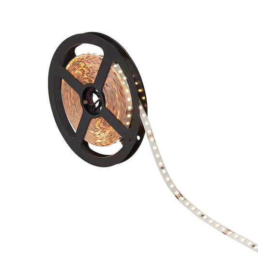 Warm white LED strip light on a reel for home and business lighting