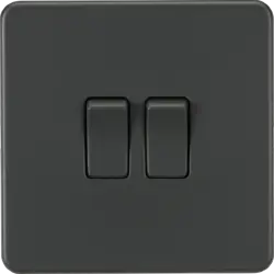 ml antricate 10AX 2G 2-way Switch - Anthracite - ml antricate 10AX 2G 2-way Switch - Anthracite
