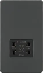 ml antricate 115V/230V Dual Voltage Shaver Socket - Anthracite with Black Insert - ml antricate 115V/230V Dual Voltage Shaver Socket - Anthracite with Black Insert