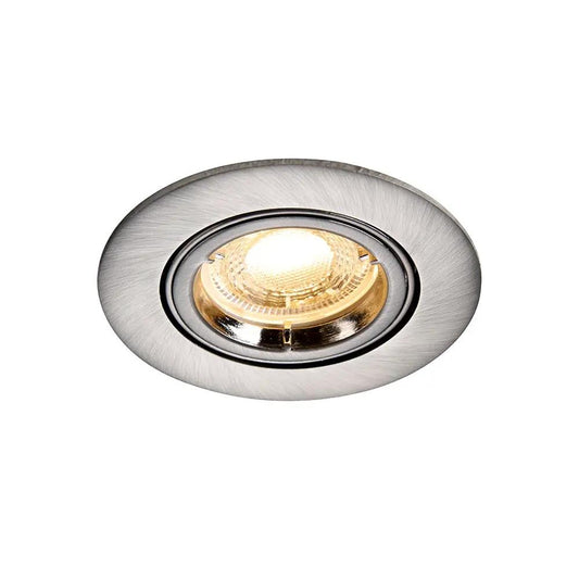 saxby non fire rated downlight Saxby Cast GU10 Tilt Downlight - Satin Nickel - saxby non fire rated downlight Saxby Cast GU10 Tilt Downlight - Satin Nickel