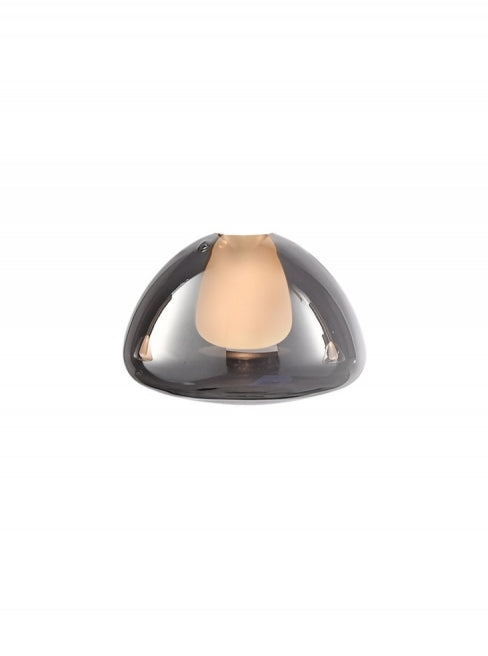 Franklite Bowl Shaped Smoked Glass With Opal Diffuser 150mm - Accessory Franklite Bowl Shaped Smoked Glass With Opal Diffuser 150mm Accessory
