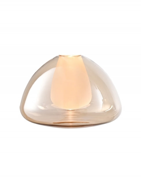Franklite Bowl Shaped Amber Glass With Opal Diffuser 200m - Accessory Franklite Bowl Shaped Amber Glass With Opal Diffuser 200m Accessory