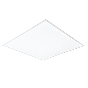 LED ceiling panel light with slim white frame for modern indoor lighting