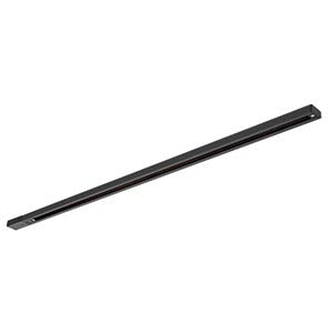 Black track lighting rail for LED spotlights, suitable for modern home or office installation
