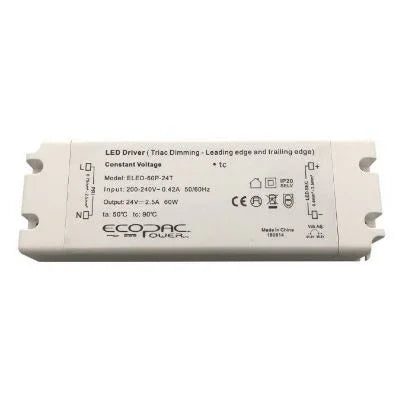 Triac dimmable constant voltage LED driver 60W for lighting installations