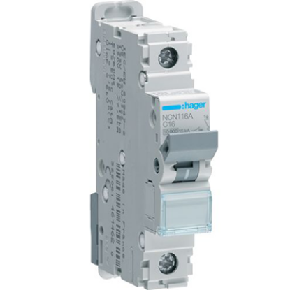 Single pole MCB circuit breaker with toggle switch for electrical distribution