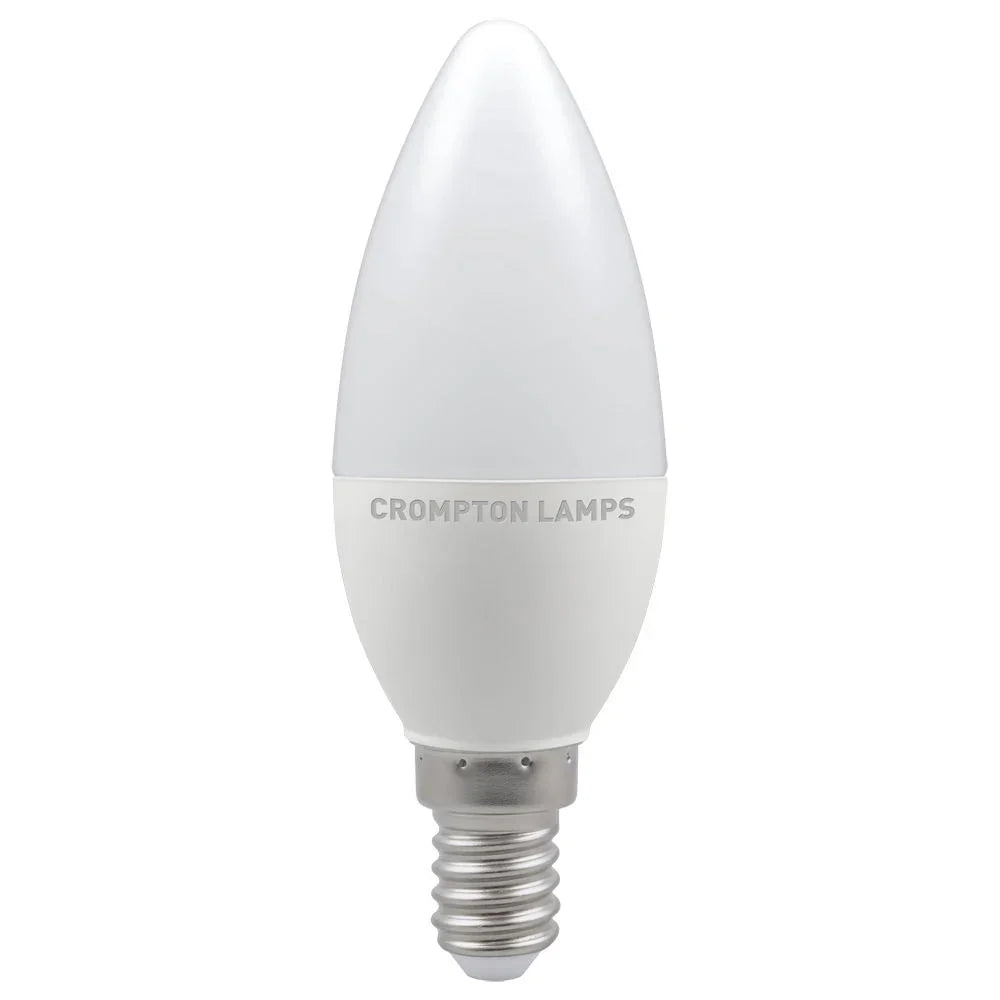 LED thermal plastic candle bulb 5W 2700K dimmable SES E14, white finish, screw cap