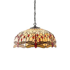 Endon Lighting Dragonfly beige Large 3lt pendant - Endon Lighting Dragonfly beige Large 3lt pendant
