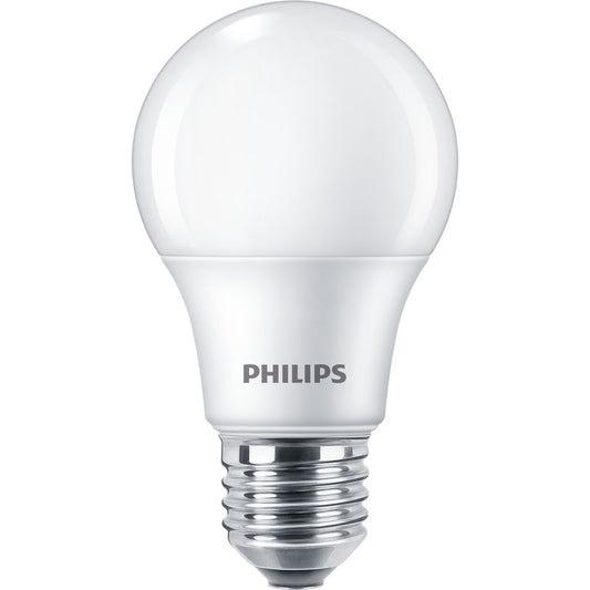 LED light bulb E27 screw cap, white finish, energy efficient lamp