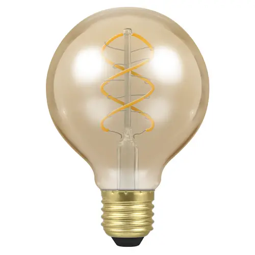 Crompton Lamps LED LED Decorative Globe G80 Spiral Antique Dimmable 4.9W 2200K ES-E27 - Crompton Lamps LED LED Decorative Globe G80 Spiral Antique Dimmable 4.9W 2200K ES-E27
