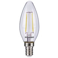 LED candle light bulb with filament design and screw base for home or business lighting