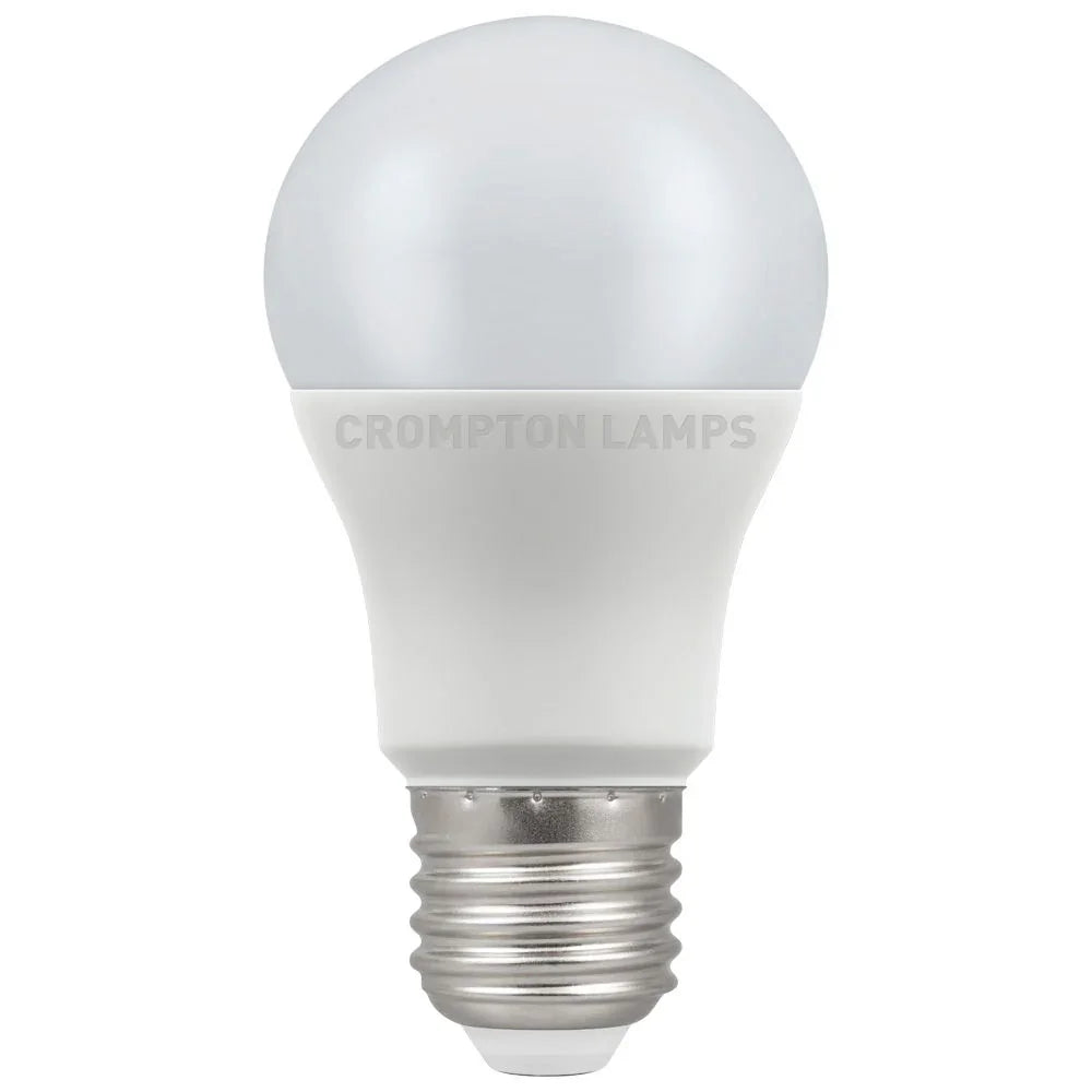 LED GLS light bulb with E27 screw base and frosted finish for indoor lighting