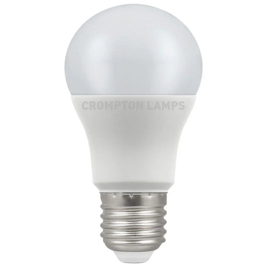 LED GLS light bulb with E27 screw base and frosted finish for indoor lighting