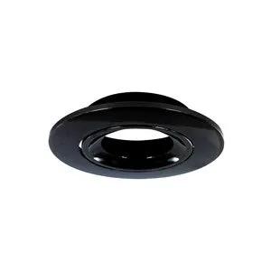 integral fire rated down light 2 Bezel for Lux Fire Tiltable Fire Rated Downlight - Black Chrome - integral fire rated down light 2 Bezel for Lux Fire Tiltable Fire Rated Downlight - Black Chrome