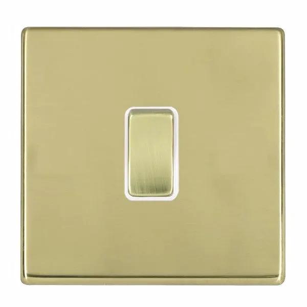 Hamilton Hart CFX 1 Gang 10AX Intermediate Rocker Switch Polished Brass White