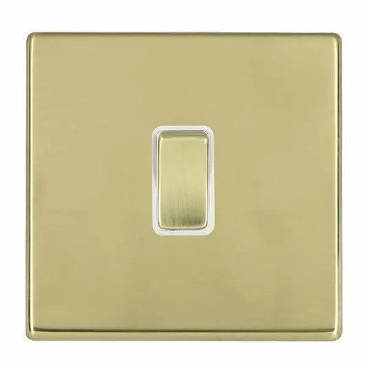 Hamilton Hart CFX 10AX Rocker Switch Polished Brass with White Insert