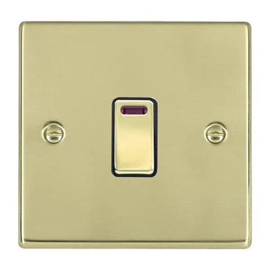 Hamilton Hart Polished Brass 1 Gang 20A DP Switch With Neon Indicator