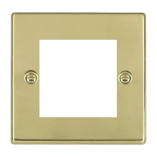 Hamilton Hart Polished Brass 2 Euro Apertured Plate With Fixing Grid