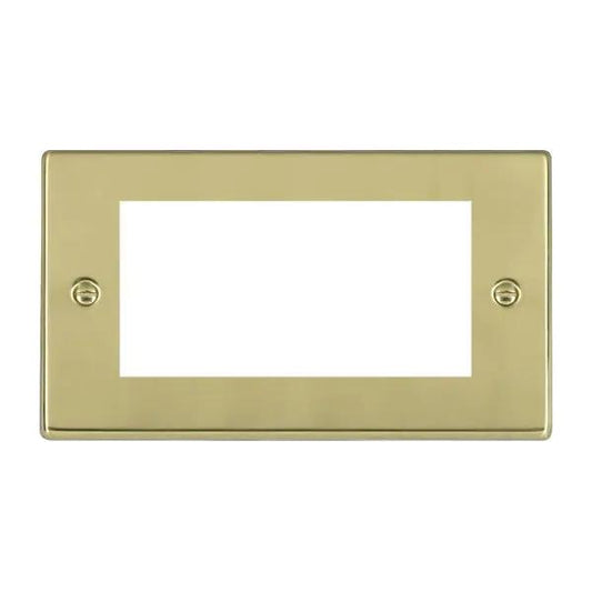 Hamilton Hart Polished Brass 4 Euro Apertured Plate With Fixing Grid