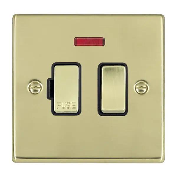 Hart PB 13A DP Fused Spur+N PB/BL