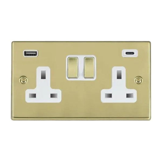 Hart PB DP SS2+USB+USB C PB/WH