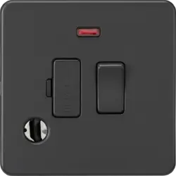 ml antricate 13A Switched Fused Spur with Neon and Flex Outlet - Anthracite - ml antricate 13A Switched Fused Spur with Neon and Flex Outlet - Anthracite