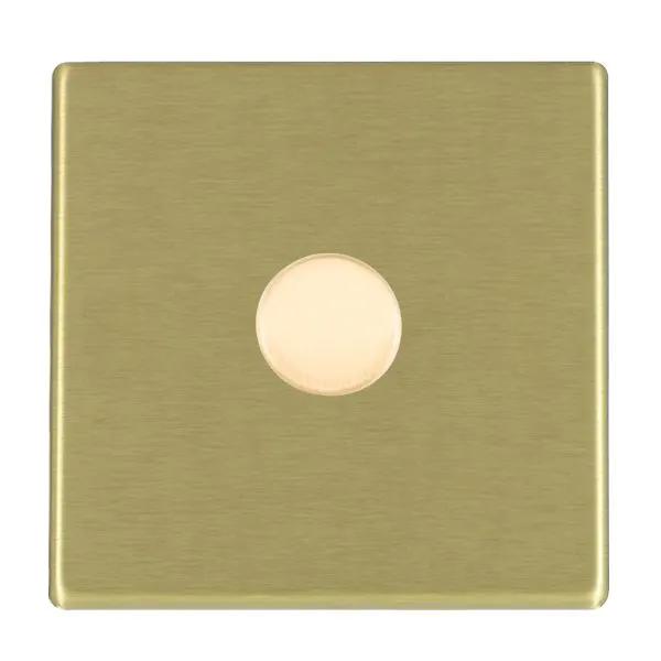 Hamilton Hart CFX Satin Brass 1 Gang LED 2 Way Push On Off Dimmer Switch