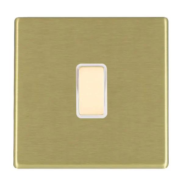Hamilton H-CFX 1G Multi-Way Touch Slave Switch Brushed Brass White Insert