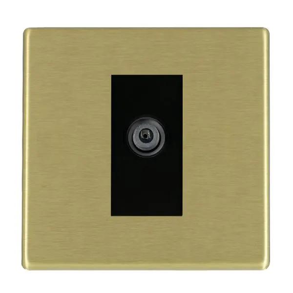 Hamilton Hart CFX Satin Brass 1 Gang Non Isolated DAB TV Socket