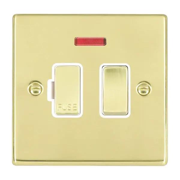Hart SB 13A DP Fused Spur+N SB/WH