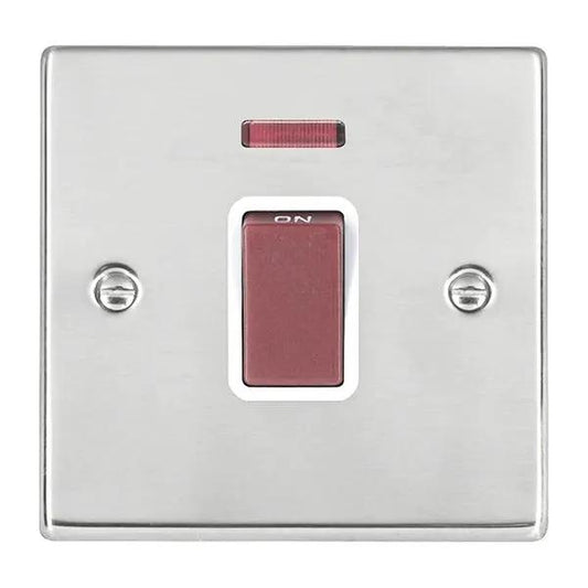 Hart SS 1g 45A Double Pole+N Red Rkr/WH