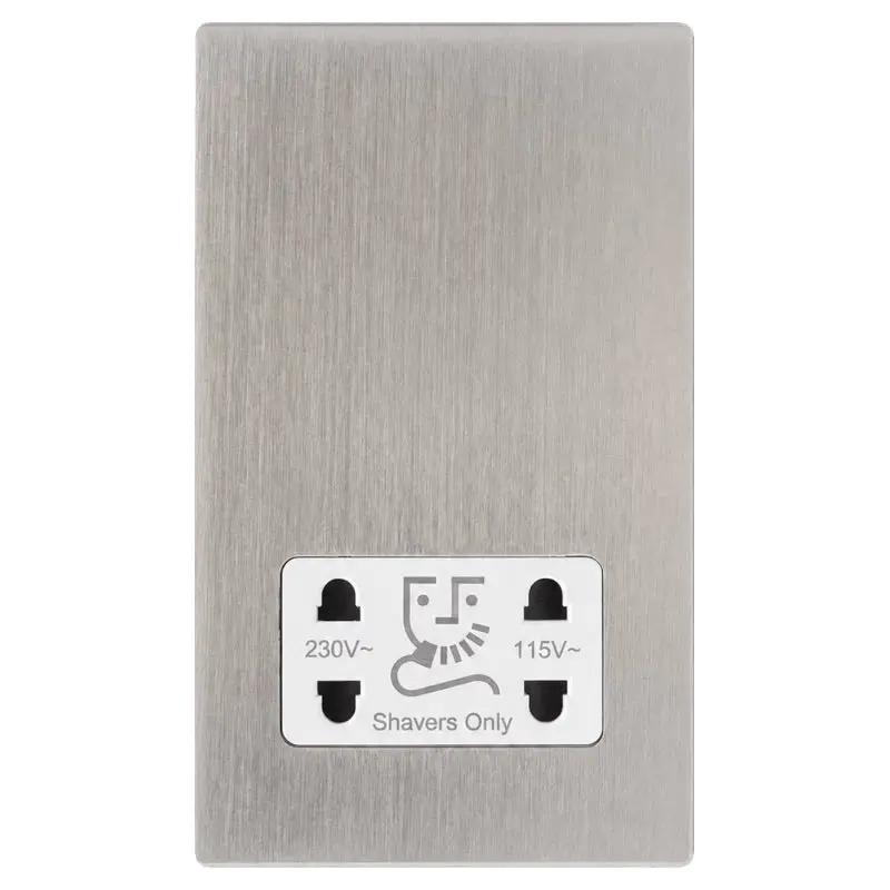 Hart CFX SS Shaver Dual Volt Socket WH