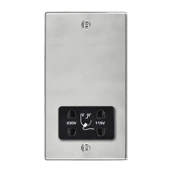 Hart SS Shaver Dual Volt Socket BL