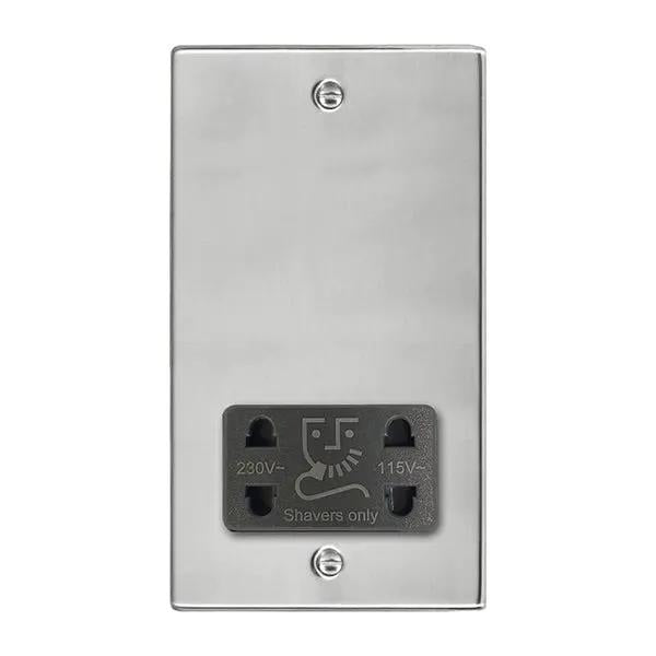 Hart SS Shaver Dual Volt Socket QG